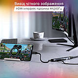 Type-C USB-C HUB хаб перехідник конвертер K560 5 in 1 Converter: to 3.5mm+PD/QC+USB2.0+USB3.0+HDMI, фото 8