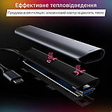 Type-C USB-C HUB хаб перехідник конвертер адаптер K561 5 in 1 Converter: TypeC to 3.5mm+PD+USB2.0*2+ USB3.0, фото 9