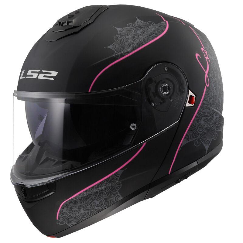 Мотошолом LS2 FF908 Strobe II Lux Matt Black Pink