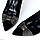 Ошатні чорні замшеві туфлі човники в стразах на каблучці, фото 2