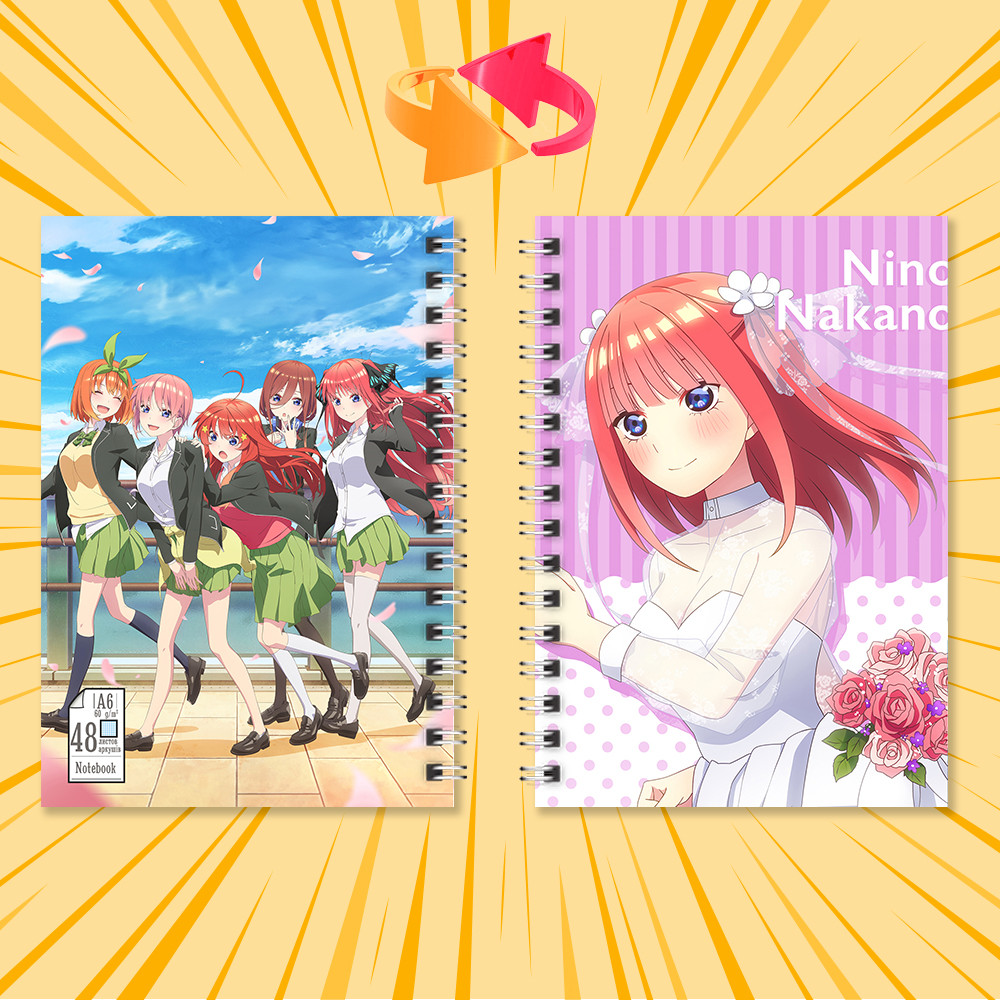 Блокнот на пружині в клітинку 48 арк. 5-toubun no Hanayome / П'ять наречених 017
