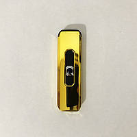QQ Зажигалка электрическая, зажигалка необычная, зажигалка сенсорная, Юсб зажигалка. Цвет: золотой