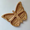 Дитяча дерв'яна тарілка "Метелик" з дуба 20х16 см. на чотири секції, фото 4