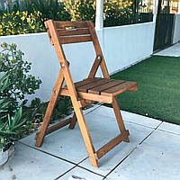 Розкладний Стілець зі Спинкою з Натурального Дерева Для Кухні Саду Балконів Власне виробництво