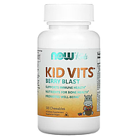 Комплекс витаминов для детей NOW Kid Vits Berry Blast Chewables, 120 жевательных таблеток