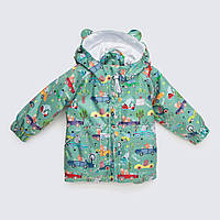 Дитяча демісезонна куртка парка Машинки, 74 розмір
