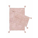 Набір килимків Irya - Calla ekru молочний 60*90+40*60 Рожевий, фото 7