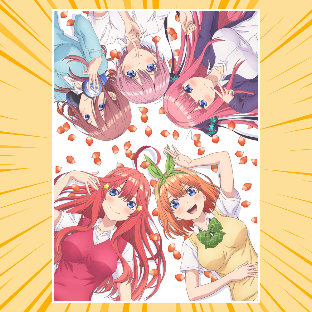 Плакат А3 Аніме 5-toubun no Hanayome / П'ять наречених