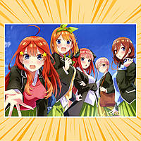 Плакат А3 Аніме 5-toubun no Hanayome / П'ять наречених 003