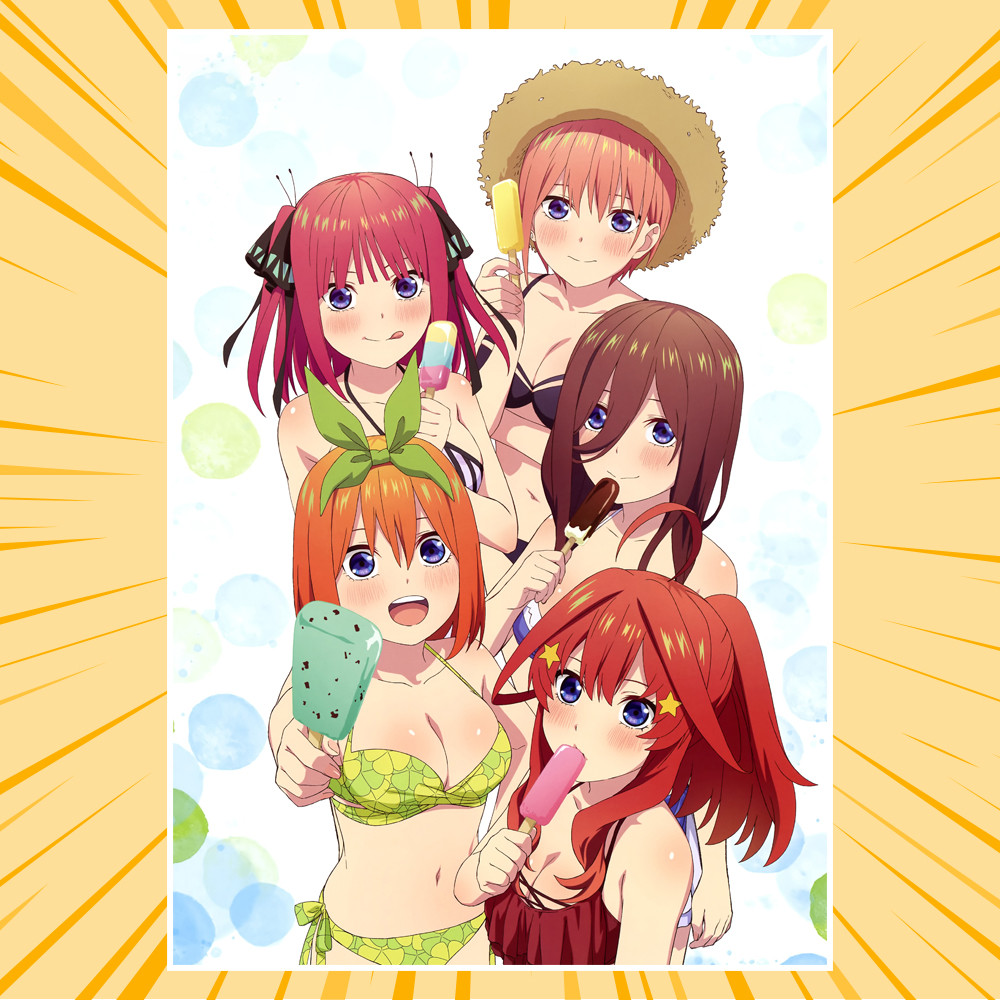 Плакат А4 Аніме 5-toubun no Hanayome / П'ять наречених 009