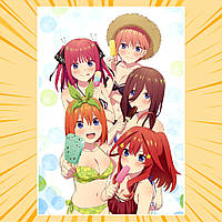 Плакат А3 Аніме 5-toubun no Hanayome / П'ять наречених 009