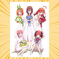 Плакат А3 Аніме 5-toubun no Hanayome / П'ять наречених 012