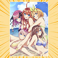 Плакат А3 Аніме 5-toubun no Hanayome / П'ять наречених 014