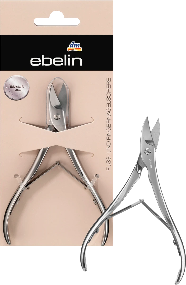 Ножиці для нігтів на ногах та руках ebelin Fuß und Fingernagelschere, 1 шт
