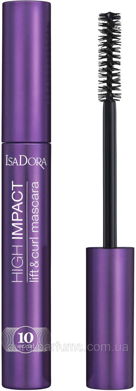 Об'ємна і підкручувальна туш для вій IsaDora 10 Sec High Impact Lift & Curl Mascara 30 Black