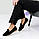 Класичні базові жіночі чорні мокасини натуральна замша на бежевій підошві, фото 8