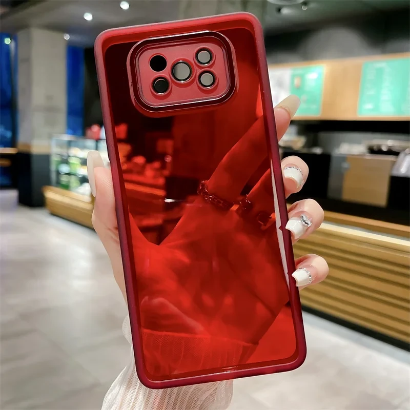 Силіконовий чохол Solid Color із захистом камери Xiaomi Poco X3 / X3 PRO Red