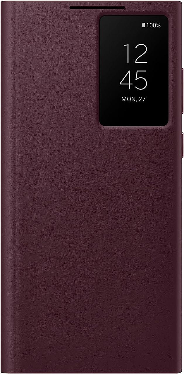 Чохол Samsung Clear View Cover Burgundy для Galaxy S22 Ultra SM-908
