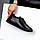 Чорні шкіряні туфлі демісезонні натуральна шкіра класичний дизайн, фото 2