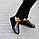 Чорні шкіряні туфлі демісезонні натуральна шкіра класичний дизайн, фото 5