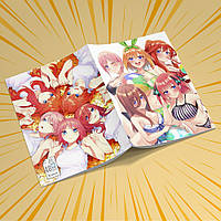 Зошит А5 48 арк. на скобі у клітинку 60 гр.м² 5-toubun no Hanayome / П'ять наречених 005