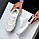 Білі літні жіночі шкіряні кросівки натуральна шкіра + текстильна сітка літо 2024, фото 7