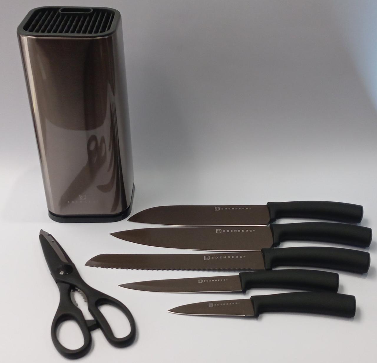 Набір ножів із підставкою EDENBERG EB-11026grey сірий