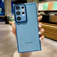 Силіконовий чохол Solid Color із захистом камери Samsung S23 Ultra Blue