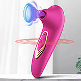 Вібромасажер WOW Вакуумний стимулятор масажер вібро всмоктувальний pink, фото 2