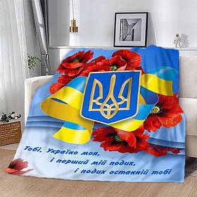 Плед 3D патріотичний "Україно моя" 2660_A 12595 160х200 см