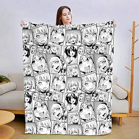 Плед 3D Аніме Black and white 13857 160х200 см