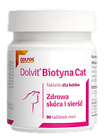 Dolvit Biotyna Cat Dolfos Долвіт Біотин Кет Долфос комплекс з біотином для кішок, 90 міні таблеток