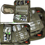 Тактичний медичний рюкзак Marck-men, тактичний медичний рюкзак з ампульницей та  медичними підсумками. Хакі Р355, фото 9