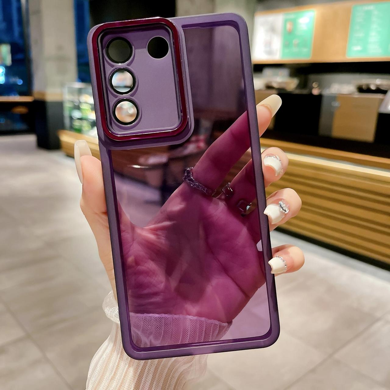 Силіконовий чохол Solid Color із захистом камери Samsung S21 FE Violet