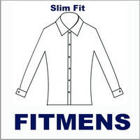 Сорочка чоловіча, приталена (Slim Fit), з довгим рукавом, FITMENS