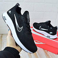 Nike Zoom Run чорні з білим, сітка кросівки найк зум кроссовки кросовки найки