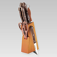 Универсальные ножи для кухни Maestro, набор кухонных ножей из нержавеющей стали с подставкой 8 предметов QWER
