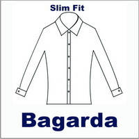 Сорочка чоловіча, приталена (Slim Fit), з довгим рукавом, Bagarda