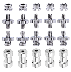 Набір адаптерів та перехідників 1/4 дюйми та 3/8 дюйми для DSLR-камери/штатива/монопода/кульової головки/спалаху