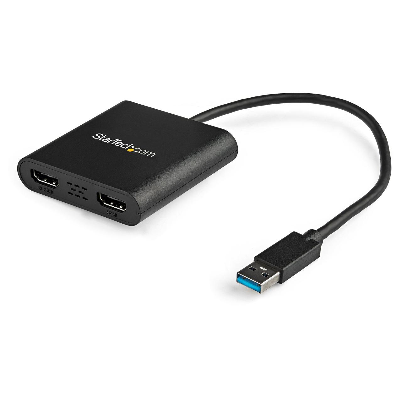 USB 3.0 - подвійний адаптер HDMI - 1x 4K 30 Гц та 1x 1080p - Зовнішня відео- та відеокарта - USB Type-A - HDMI, фото 1