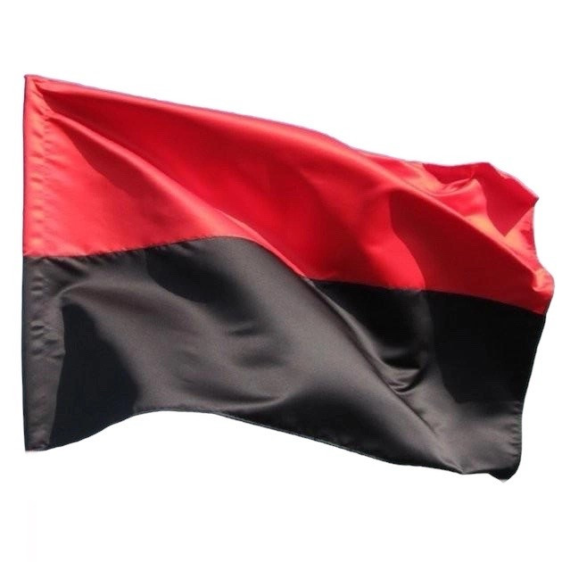Прапор червоно чорний УПА - 140х90 см (атлас)