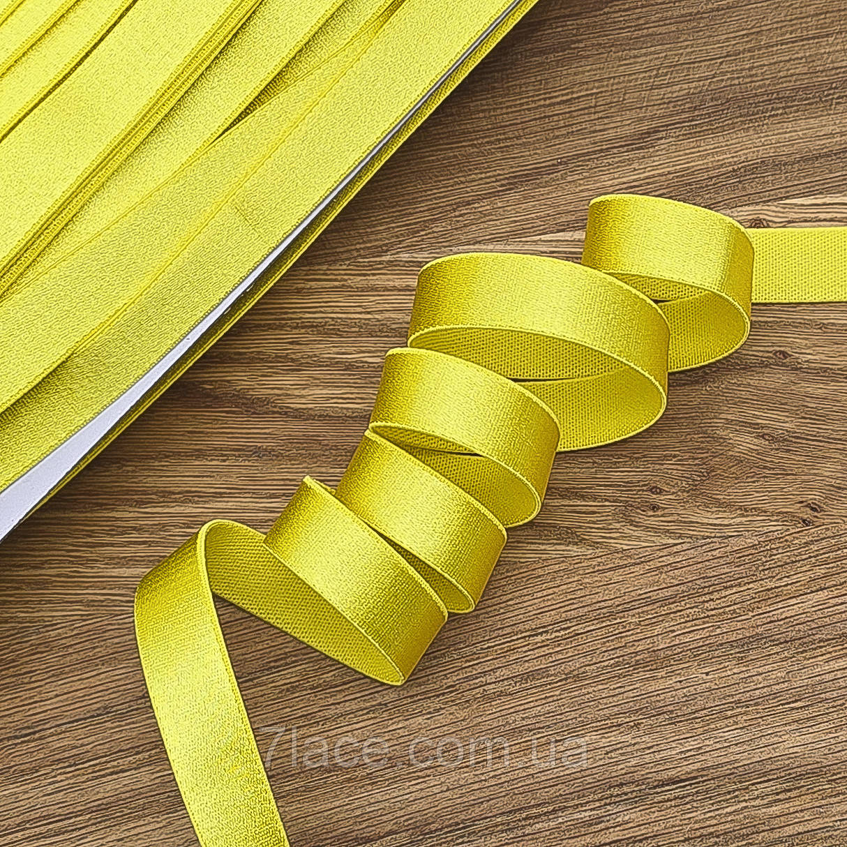 Бретельна гумка / ширина 1,5 см / колір жовтий / замовлення від 1 метра