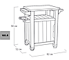 Стіл-буфет садовий для барбекю Keter UNITY, антрацит, 105 л, фото 5