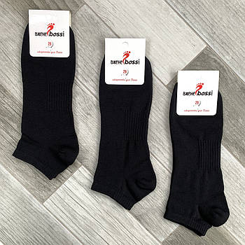 Шкарпетки чоловічі демісезонні бавовна короткі ВженеBOSSі Fitness, розмір 27 (41-42), чорні, 11302
