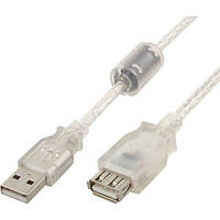 USB подовжувач Cablexpert CCF-USB2-AMAF-TR-6 USB 2.0 AM/AF 1.8 м White (Код товару:35078)