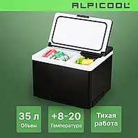 Холодильник для автомобиля Alpicool Большой компрессорный автохолодильник 60 Вт Автохолодильники