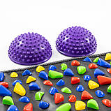 Масажний ортопедичний килимок для дітей + напівсфера масажна масажер для ніг 2шт OSPORT Set 43 (n-0073) Фіолетовий, фото 2