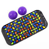 Масажний ортопедичний килимок для дітей + напівсфера масажна масажер для ніг 2шт OSPORT Set 43 (n-0073) Фіолетовий, фото 3