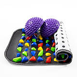 Масажний ортопедичний килимок для дітей + напівсфера масажна масажер для ніг 2шт OSPORT Set 43 (n-0073) Фіолетовий, фото 6