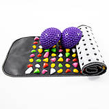 Масажний ортопедичний килимок для дітей + напівсфера масажний масажер для ніг 2шт OSPORT Set 72 (n-0102) Фіолетовий, фото 4